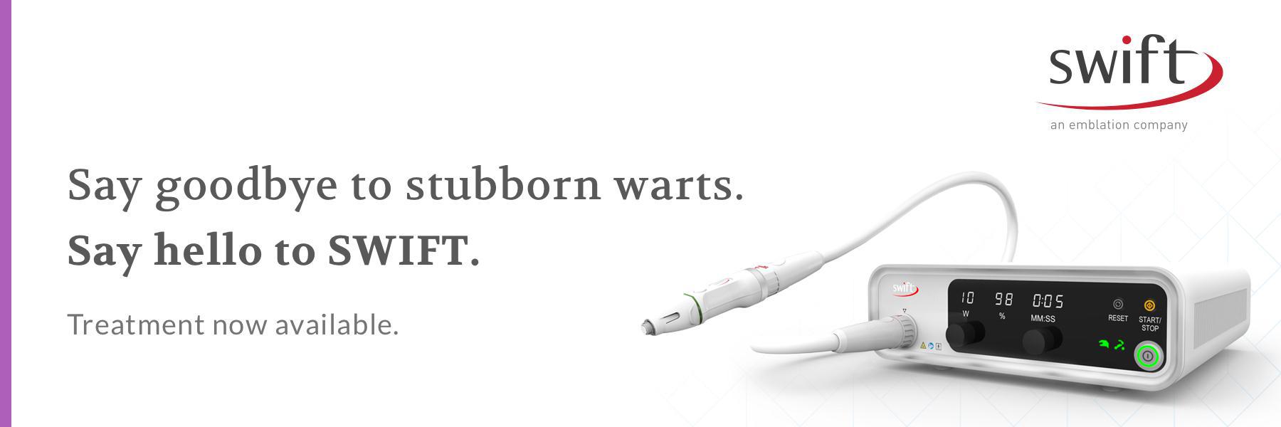 Official Swift microwave therapy device and treatment banner
